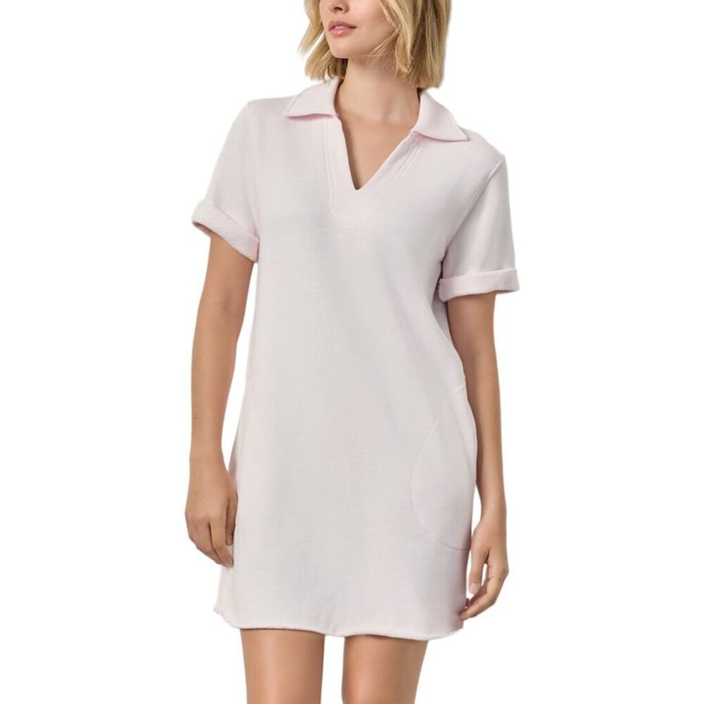 Lilla P Womens Raw Hem Terry Dress